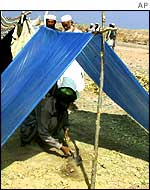 Makeshift tent