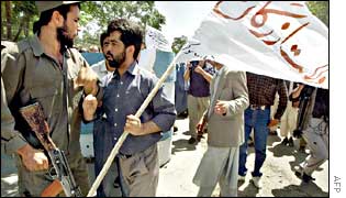 Demonstrators in Kabul
