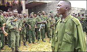 Fighters from Jean-Pierra Bemba's MLC