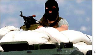 Macedonia special forces officer during last year's violence