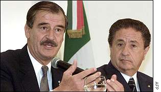 President of Mexico Vicente Fox and his Argentinean counterpart, Eduardo Duhalde
