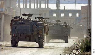 The Israeli army in Bethlehem
