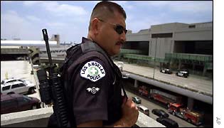 Security agent at Los Angeles airport