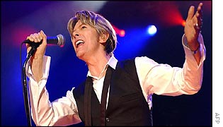 David Bowie at a recent performance in Paris