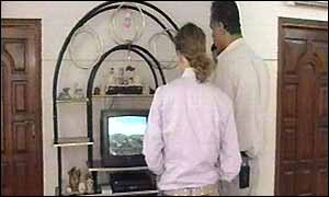 Jenin tape being view by BBC's Orla Guerin