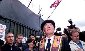 Harold Gracey, Portadown District Grand Master at a previous Drumcree parade