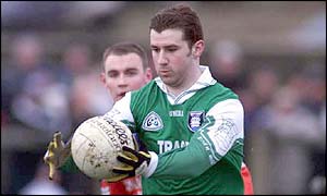 Fermanagh's Raymond Gallagher ended on the losing side at Portlaoise