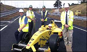 The opening of the new bypass near Silverstone