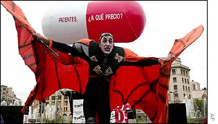 Aids activists in Barcelona