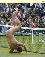 A streaker on Centre Court