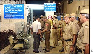 Police at Delhi airport
