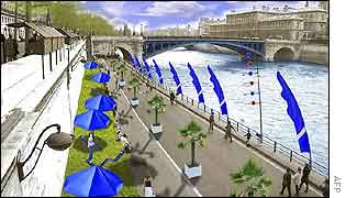 Artist's impression of Paris Beach project