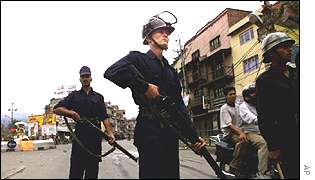 Soldiers in Kathmandu