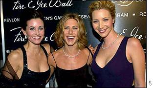 Actresses from Friends gather at an award ceremony