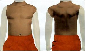 Police graphic of the torso found in the Thames