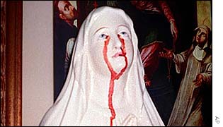 Virgin Mary apparently cries tears of blood in Italy