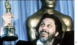 David Puttnam receiving an Oscar in 1982