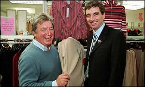 Roger Holmes (right) and designer George Davies 