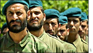 Troops of the Afghan National Guard 