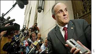 Rudolph Giuliani outside the court