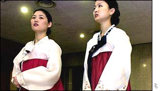 Women in Korean national dress