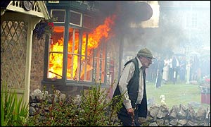 The post office explodes