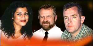 Public service workers Simmi Sharma, John Gledhill and Steve McCabe