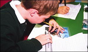 Pupil at desk