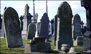 A graveyard