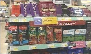Fairtrade  products in the Co-operative Store in Ammanford 