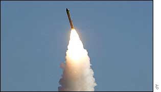 Rocket in flight
