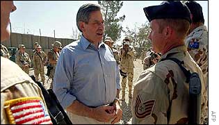 Paul Wolfowitz visits US troops at Bagram air base