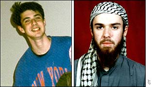 Left:  Undated picture of Lindh as a teenager. Right: Lindh at religious school.