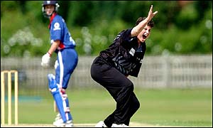 Pullar's lbw shout was upheld