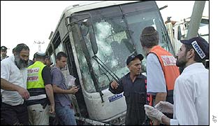 Attacked bus