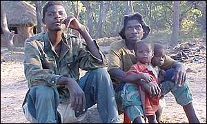 Unita soldiers in demobilisation camp 