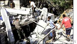 The ruins of Fatah member Ali Ahmad al-Ajouri's house