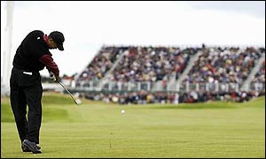 Tiger Woods during his final round at The Open
