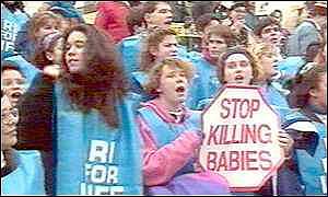 US anti-abortion protesters 