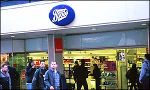 Boots shop front