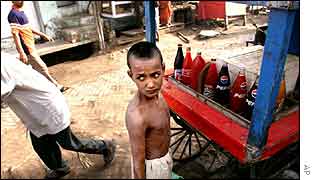 Boy selling drinks   AP