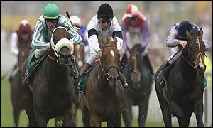 Elusive City leads home the field