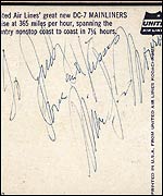 Signed postcard    Picture: Cooper Owen's At the Movies auction