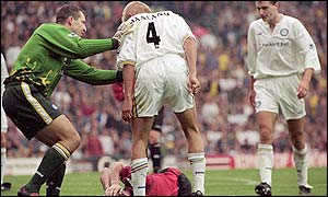 Keane missed the rest of the 1997-98 season after his tackle on Haaland  