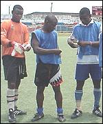 Players in training