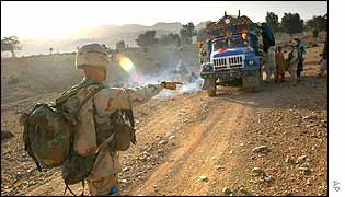 American soldier in Afghanistan