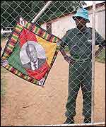 A guard at a white-owned farm