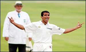 Khan took the second wicket of the day
