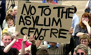 Protest in Throckmorton in May 2002