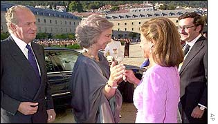 (Left to right) King Juan Carlos of Spain , Queen Sofia,  Ana Botella and Alejandro Agag